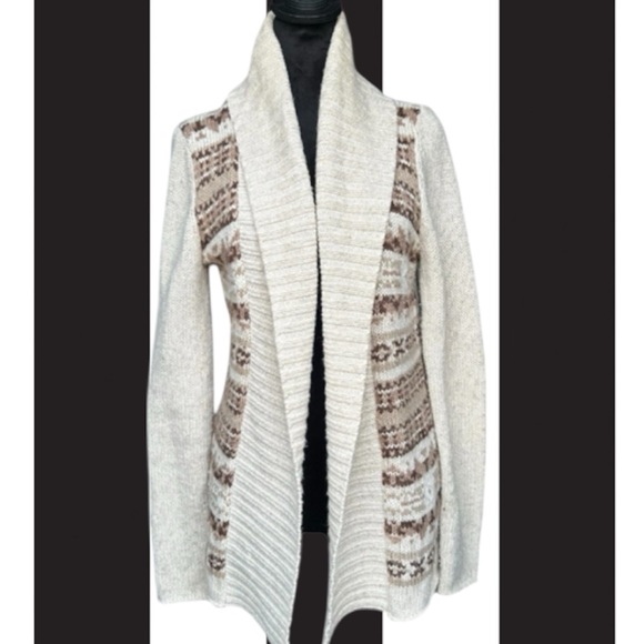 St. John’s Bay Open Cardigan Sweater Drape Collar Women’s M Festive Momcore - Picture 2 of 12